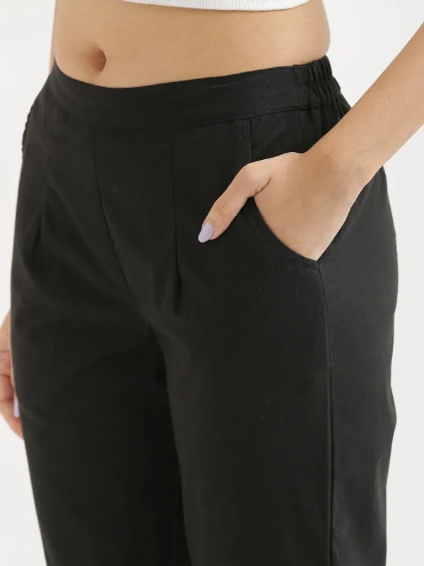 Black_Mid-Rise_Cotton_Trousers_For_Women