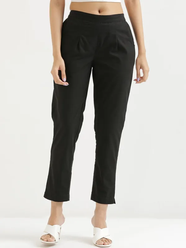 Black_Mid-Rise_Cotton_Trousers_For_Women