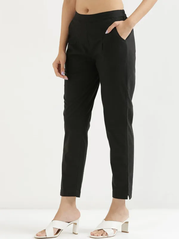 Black_Mid-Rise_Cotton_Trousers_For_Women