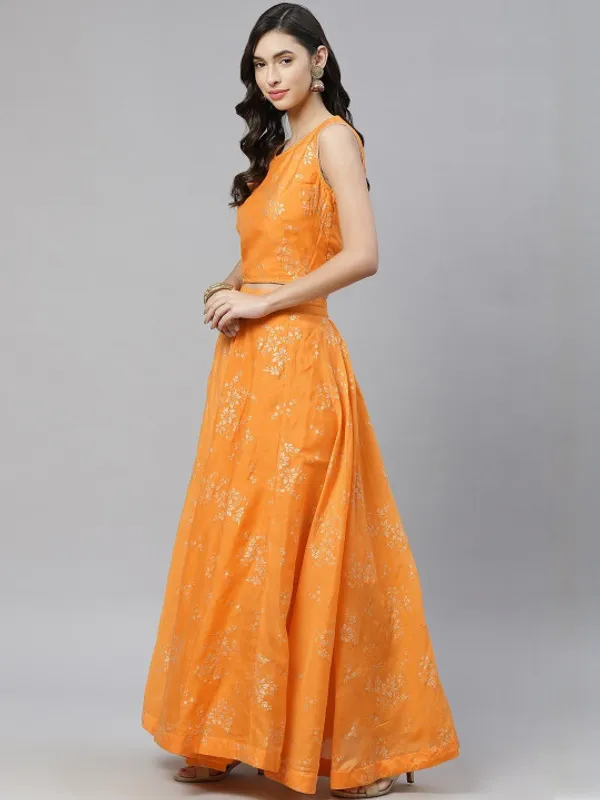 Mustard__Yellow_Printed_Ready_To_Wear_Lehenga_For_Women