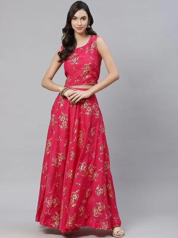Pink_Printed_Ready_To_Wear_Lehenga_For_Women