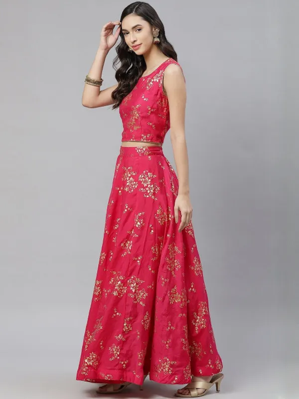 Pink_Printed_Ready_To_Wear_Lehenga_For_Women