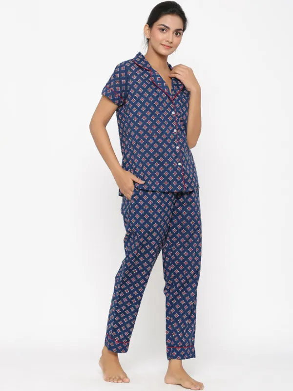 Blue_Printed_Night_Suit_For_Women