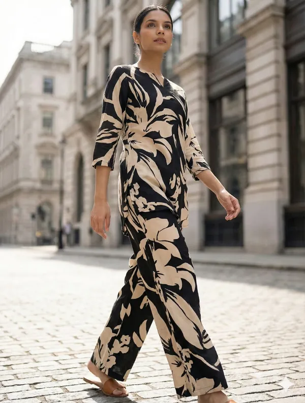Women’s_Black_Printed_Kurta_&_Pant_Co-Ord_Set_for_Office_&_Daily_Wear