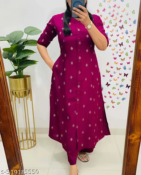 Beautiful_Print_work_kurta_and_pant_for_Girls_and_Women's