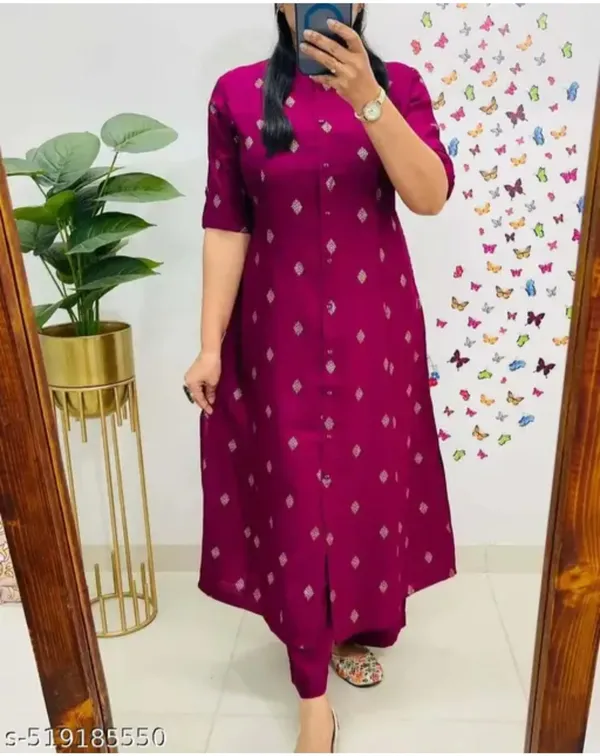 Beautiful_Print_work_kurta_and_pant_for_Girls_and_Women's