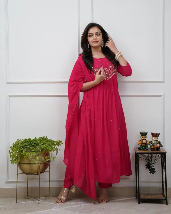 Beautiful_Trendy_embroidery_work_kurti_pant_with_dupatta_for_Girls_and_Women's