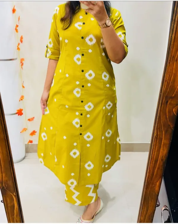 Beautiful_jaipuri_print_kurta_and_pant_for_Girls_and_Women's
