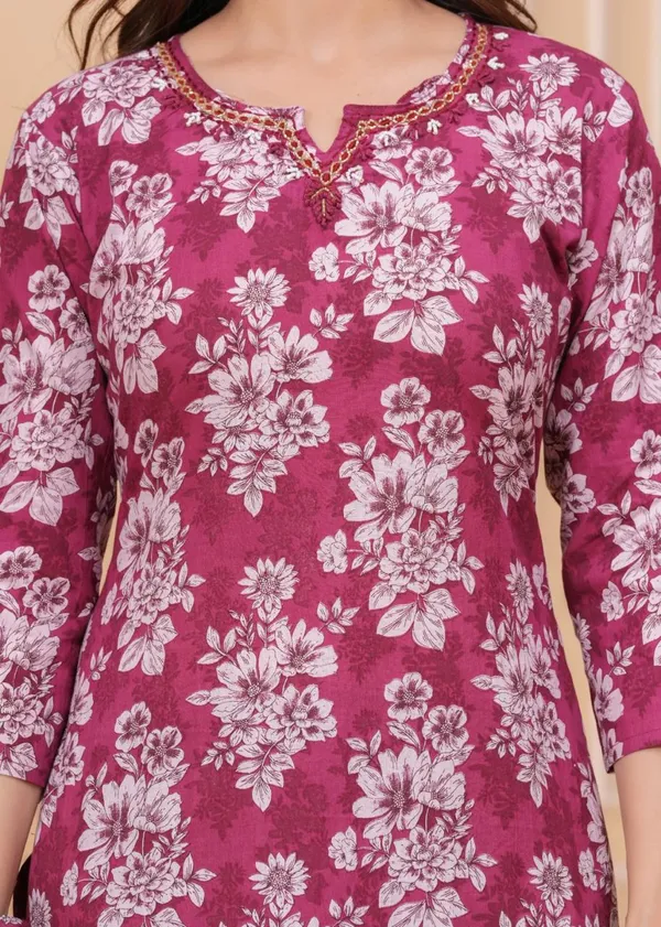 Beautiful_print_work_kurta_pant_with_dupatta_for_Girls_and_Women's