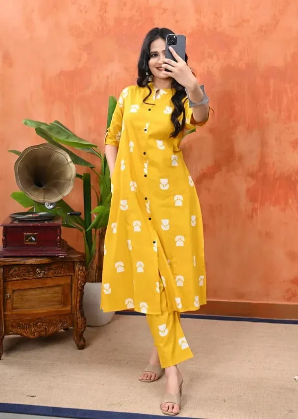Beautiful_stylish_design_work_kurta_and_pant_For_Girls_and_Women's