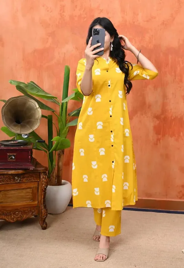 Beautiful_stylish_design_work_kurta_and_pant_For_Girls_and_Women's