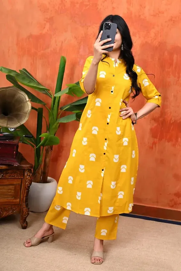 Beautiful_stylish_design_work_kurta_and_pant_For_Girls_and_Women's