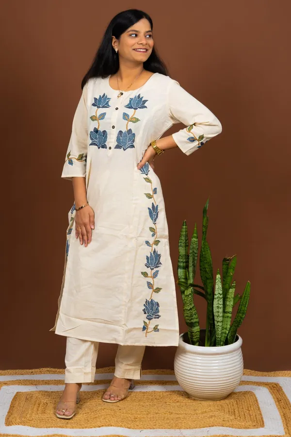 Stylish_cotton_flex_kurta_pant_for_Girls_and_Women's