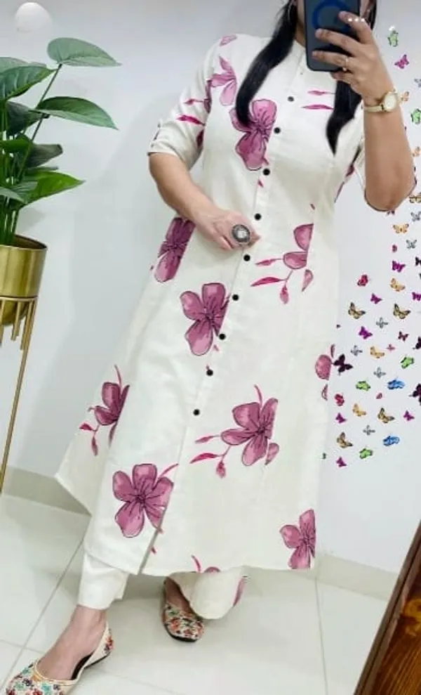 Stylish_flower_kurti_for_Girls_and_Women's