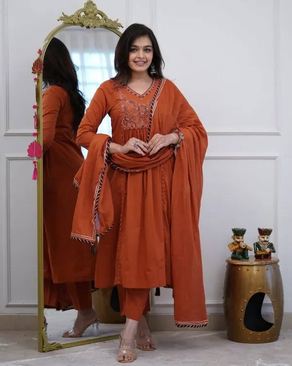 Stylish_work_kurta_pant_with_dupatta_for_Girls_and_Women's