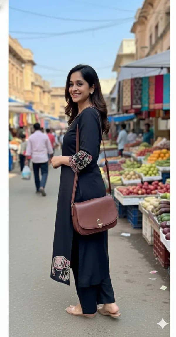 Navi_Blue_Trending_Cotton_Kurta_And_Pant_Set__For_Women
