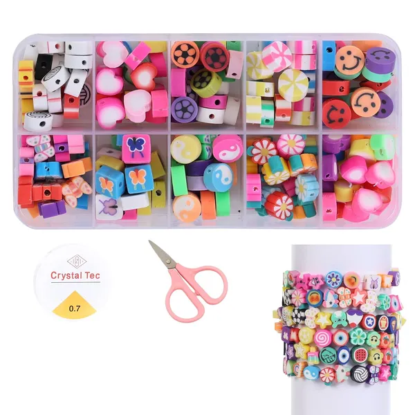 Multicolor_10-Partition_Rubber_Beads_Bracelet_Making_Kit_for_Kids_|_10_Designs_of_Emoji,_Heart,_Flower,_Butterfly_Beads_|_Includes_Elastic_Thread_&_Mini_Scissors_|_DIY_Jewellery_Craft_Set_for_Girls_&_Boys