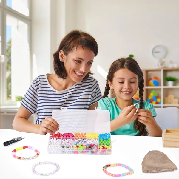 Multicolor_15-Compartment_Bracelet_Making_Kit_for_Girls_&_Kids__400+_Colorful_Beads_Including_Alphabet,_Smiley,_Fruit,_Metallic,_Pearl,_and_Charms__DIY_Jewelry_Craft_Set_with_Cutter,_Elastic_Thread_&_Gift_Bag_birthday_1_2_3_4_5_6_7_8_9_age_years_(8mm_Opaque)