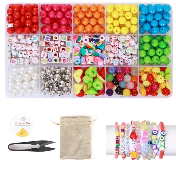 Multicolor_8mm_plastic_Beads_Bracelet_Making_Kit_with_Alphabet,_Metallic,_Tools_&_Pouch__400+_Pcs_Jewelry_Craft_Set_for_DIY_Bracelets_&_Personalized_Gifts_Birthday_girls_2_3_4_5_6_7_8_9_years_(8mm_Opaque)