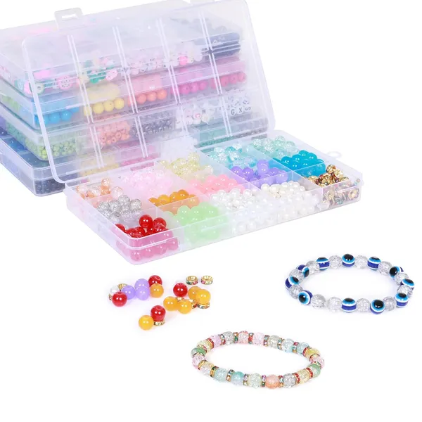 Gold_15-Compartment_Bracelet_Making_Kit_for_Kids_and_Adults_-_400+_Glass_&_Evil_Eye_Beads,_Gold_Spacer_Beads,_Charms,_Elastic_Thread,_Cutter_&_Gift_Bag__DIY_Jewelry_Craft_Set_for_Girls_Birthday_age_2_3_4_5_6_7_8_9_years