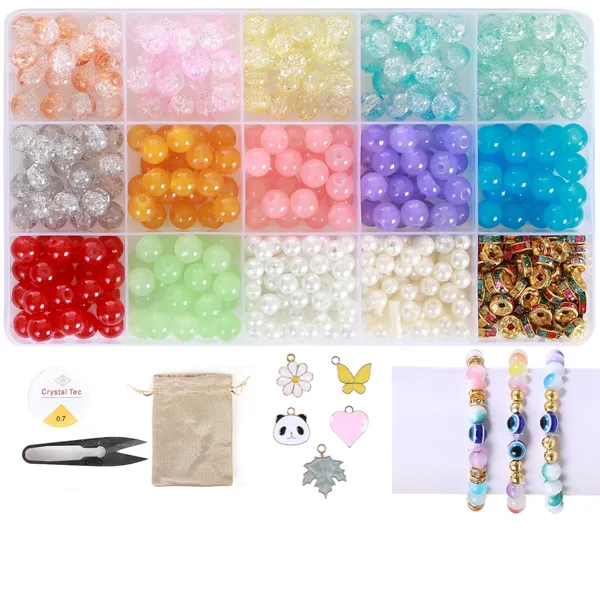 Gold_15-Compartment_Bracelet_Making_Kit_for_Kids_and_Adults_-_400+_Glass_&_Evil_Eye_Beads,_Gold_Spacer_Beads,_Charms,_Elastic_Thread,_Cutter_&_Gift_Bag__DIY_Jewelry_Craft_Set_for_Girls_Birthday_age_2_3_4_5_6_7_8_9_years