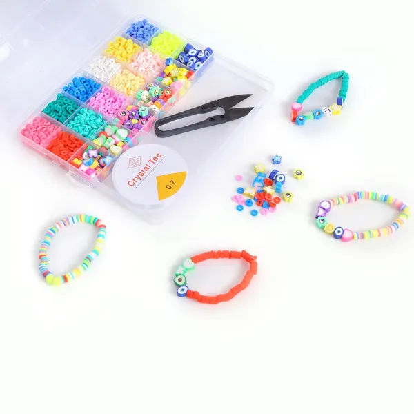 Multicolor_DIY_Jewelry_Making_Kit_with_18_Compartments_of_2400+__Clay_Beads_With_150+_Designer_beads_,_Elastic_String,_Thread_Cutter,_8_Charms_&_Accessories_for_Bracelets,_Necklaces_&_Crafting_-_Birthday_Gift_for_Girls_year_4_5_6_7_8_-_Create_Bracelets,_Necklaces_&_More!_(_clay_2)
