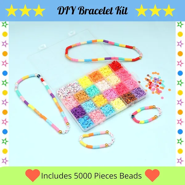 Multicolor_Diy_Bracelet_Making_Kit_-_6000+_Pcs_24_Colorful_Clay_Beads,_10M_Elastic_Thread,_Jute_Bag,_And_Cutter_-_Gift_For_Girls_Birthdays_(Clay_Beads_1),