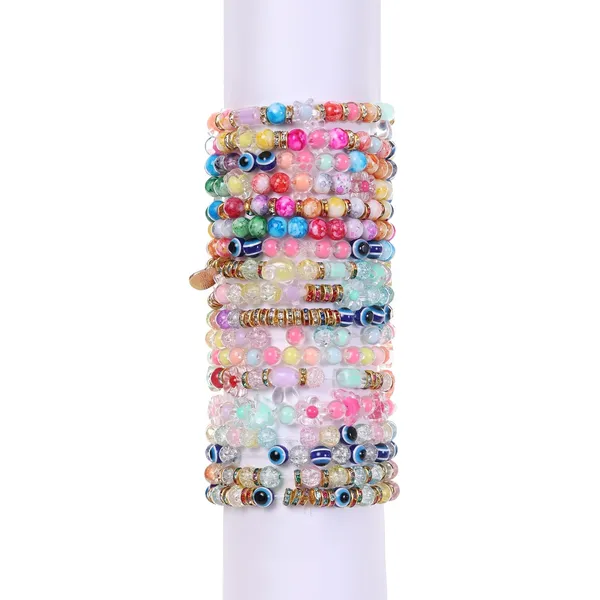 Multicolor_DIY_Bracelet_Making_Kit__575+_Beads_Jewelry_Set_with_Glass,_Double,_Charms_Pendants_Accessories,_Evil_Eye,_Elastic_Thread,_Cutter_&_Jute_Bag__Craft_Kit_for_Girls,_Kids_&_Adults_birthday_2_3_4_5_6_7_8_9_years
