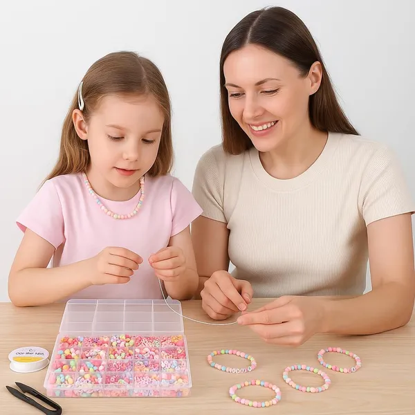 Multicolor_DIY_Bracelet_Making_Kit_-_24_Colorful_Beads,_10m_Elastic_Thread,_Jute_Bag,_and_Cutter_-_Gift_for_Girls_Birthdays_(Dual_Tone_)