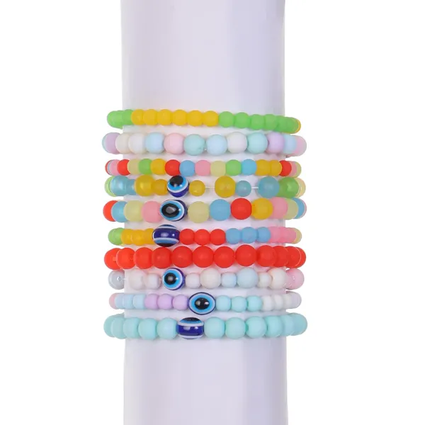 Multicolor_DIY_Bracelet_Making_Kit_-_24_Colorful_Beads,_10m_Elastic_Thread,_Jute_Bag,_and_Cutter_-_Gift_for_Girls_Birthdays_(Matt_Beads)