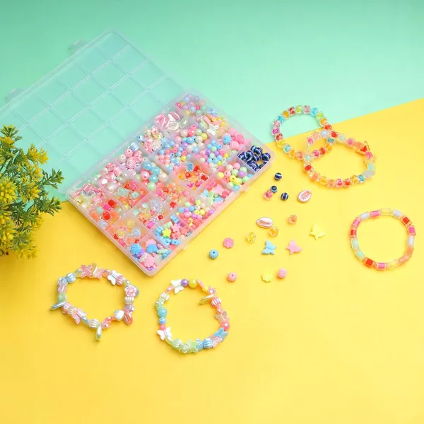 Multicolor_DIY_Bracelet_Making_Kit_-_24_Colorful_Beads,_10m_Elastic_Thread,_Jute_Bag,_and_Cutter_-_Gift_for_Girls_Birthdays_(Double_Beads__3)