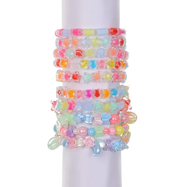 Multicolor_DIY_Bracelet_Making_Kit_-_24_Colorful_Beads,_10m_Elastic_Thread,_Jute_Bag,_and_Cutter_-_Gift_for_Girls_Birthdays_(Double_Beads__3)