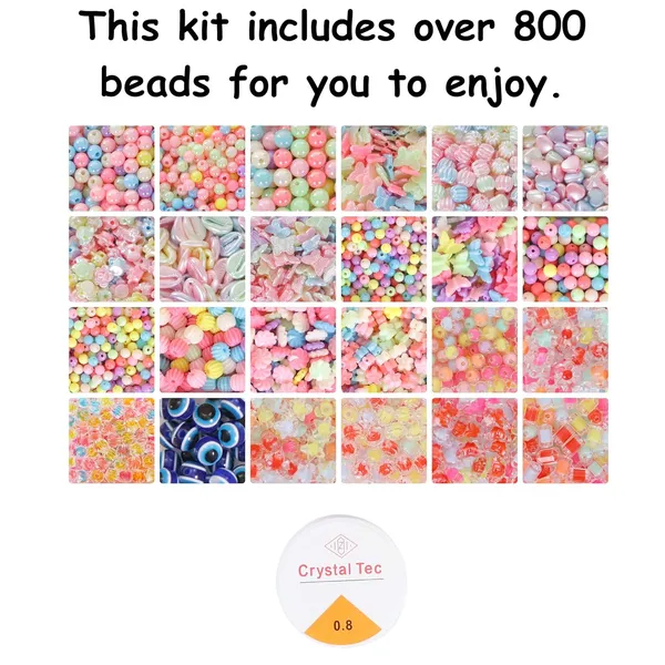 Multicolor_AmbitieuxBracelet_Jewelry_Making_Kit_with_24_Vibrant_Color_Beads_&_Elastic_Thread__DIY_Bead_Craft_Set_for_Kids_&_Adults__Perfect_for_Bracelet,_Necklace,_and_Jewelry_Creations_(Double_beads_)