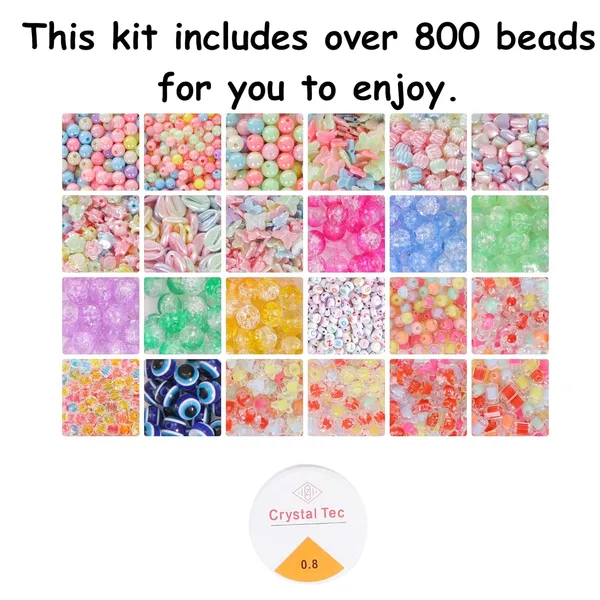 Multicolor_AmbitieuxBracelet_Jewelry_Making_Kit_with_24_Vibrant_Color_Beads_&_Elastic_Thread__DIY_Bead_Craft_Set_for_Kids_&_Adults__Perfect_for_Bracelet,_Necklace,_and_Jewelry_Creations_(Double_beads_with_crackle)