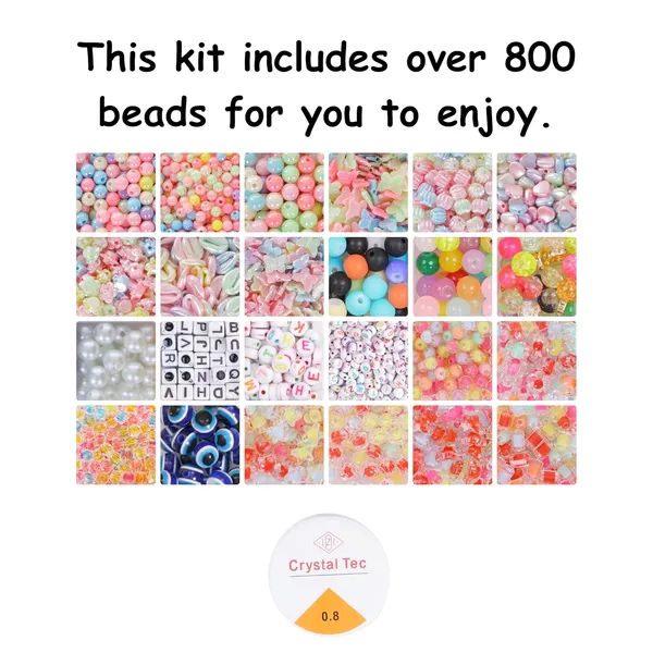 Multicolor_AmbitieuxBracelet_Jewelry_Making_Kit_with_24_Vibrant_Color_Beads_&_Elastic_Thread__DIY_Bead_Craft_Set_for_Kids_&_Adults__Perfect_for_Bracelet,_Necklace,_and_Jewelry_Creations_(Double_beads_With_Glass_beads)
