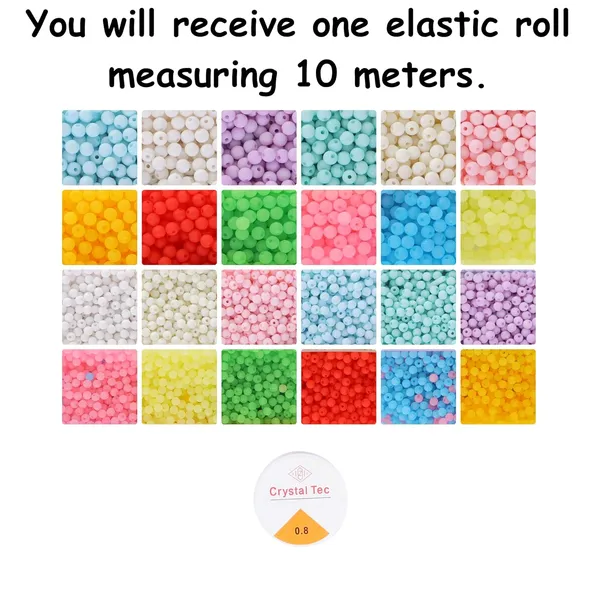 Multicolor_AmbitieuxBracelet_Jewelry_Making_Kit_with_24_Vibrant_Color_Beads_&_Elastic_Thread__DIY_Bead_Craft_Set_for_Kids_&_Adults__Perfect_for_Bracelet,_Necklace,_and_Jewelry_Creations_(8_and_6_mm_Matt)