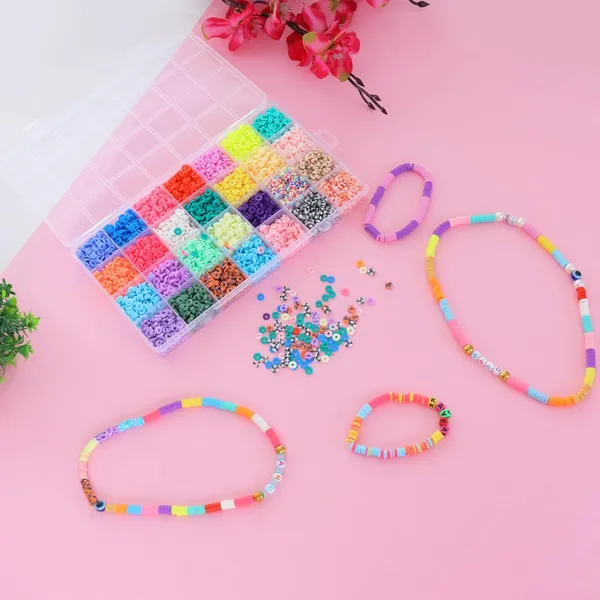 Multicolor_Bracelet-Making_Kit_with_6700+_Clay_Beads,_130+_Alphabet_Beads,_Charms,_Accessories_&_Tools_|_Return_Birthday_Gift_for_3_4_5_6_7_8_9_Years_Girls_(28_Clay_Beads)