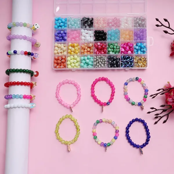 Multicolor_DIY_Bracelet_Making_Kit__400+_Glass_(8mm)_28-Compartment_Organizer_Box_for_Birthday_Gift_Girls_Age_2_3_4_5_6_7_8_9