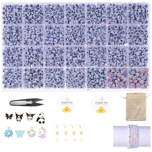 Multicolor_DIY_Bracelet-Making_Kit_with_1100+_Clay_Beads,_26_Alphabet_Beads_(Black_&_White),_Smiley_&_Heart_Emojis,_Charms_&_Accessories__Complete_Friend_Ship_Bracelet_Jewelry_Crafting_Set