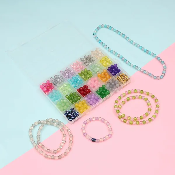 Multicolor_48-Compartment_Jewelry_Making_Kit_with_8_Gold_&_7_Silver_Charms__Bead_Set_with_Cutter_&_2_Rolls_of_0.7mm_Elastic_String_(10m_Each)__DIY_Bracelet_&_Necklace_Crafting_Kit_for_girls_birthday_gift_2_3_4_5_6_7_8_9