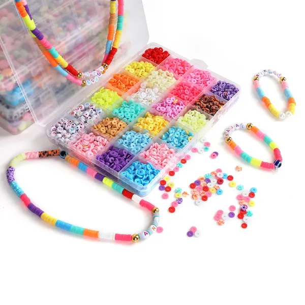 Multicolor_DIY_Bracelet_Making_Kit_for_Girls__48_Compartment_Combo_Set_with_1000+_Beads,_8_Charms,_Disc_Beads,_Alphabet_Beads,_2_Elastic_Threads,_Cutter_&_Hooks__Jewellery_Craft_Kit_for_Kids_Age_712_for_girls_birthday_gift_2_3_4_5_6_7_8_9