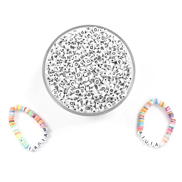 Multicolor_350+_Round_Alphabet_Letter_Black_and_White_Beads_for_Bracelet_Jewellery_Making_with_10m_Elastic_Thread_(0.8mm)_|_Round,_Cube_and_Heart_Shape_(Round_White_Black)