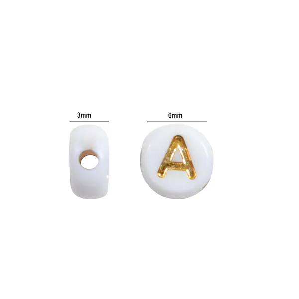 Multicolor_350+_Alphabet_Letter_Golden_for_Bracelet_Jewellery_Making_with_10m_Elastic_Thread_(0.8mm)_|,_Cube_and_Heart_Shape_(Round_White_Golden)