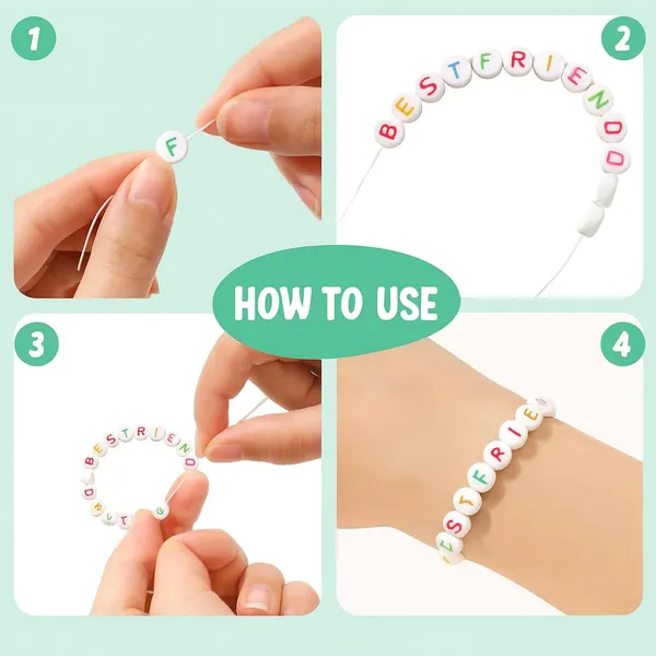 White_350+_Round_Alphabet_Letter_Colorfull_Beads_for_Bracelet_Jewellery_Making_with_10m_Elastic_Thread_(0.8mm)_|_Round,_Cube_and_Heart_Shape_(Round)