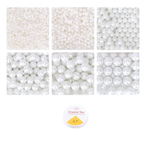 White_Pearl_Beads_Kit_Of_6_Different_Sizes_Comes_With_Elastic_Thread_Of_10_Meter_Long_And_0.7_Cm_Size_For_Jewellery_Necklace_Bracelet_Making_Beads|Girls_Birthday_Gift|DIY_Craft_Kit_(Off_White)