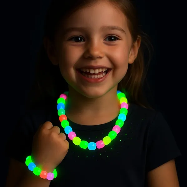 Multicolor_1000_Pcs_Glow_in_The_Dark_Beads_(9_*_6mm)_with_Elastic_Thread__DIY_Jewelry_Making_Kit_for_Kids_&_Adults