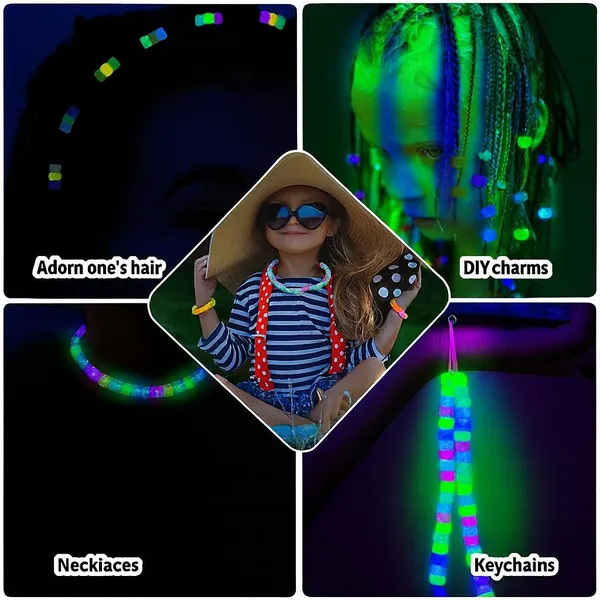 Multicolor_1000_Pcs_Glow_in_The_Dark_Beads_(9_*_6mm)_with_Elastic_Thread__DIY_Jewelry_Making_Kit_for_Kids_&_Adults
