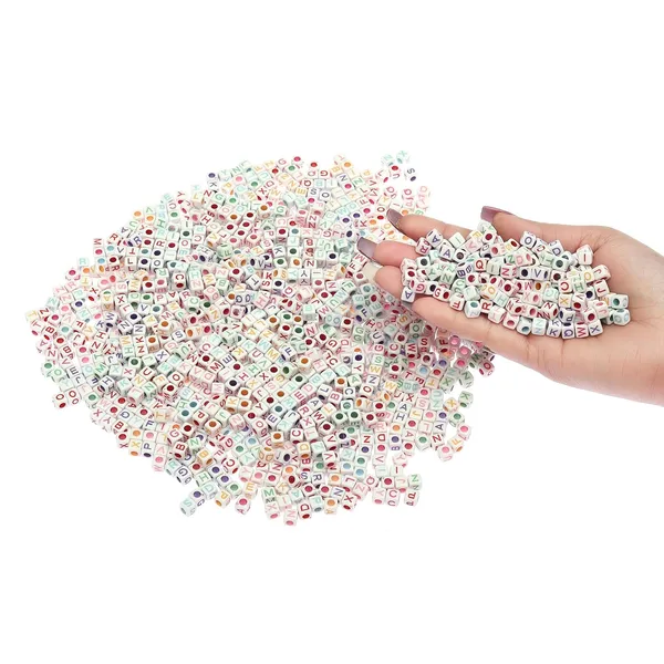 Multicolor_1000+_Cube_and_Circle_Shape_Plastic_Alphabet_Beads_Creative_DIY_Learning_and_Crafting_jewelery_Making_(All_in_One)