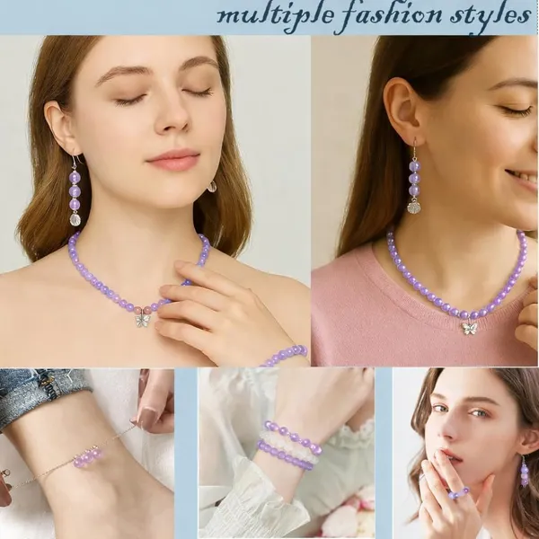 Ambitieux_650+_Pcs_Jelly_Glass_Beads_for_Jewelry_Making_|_8mm_Assorted_Color_Round_Glass_Beads_for_Bracelet,_Necklace,_Anklet_&_DIY_Craft_|_Bulk_Bead_Kit_for_Selling_&_Handmade_Business_(Lavender)