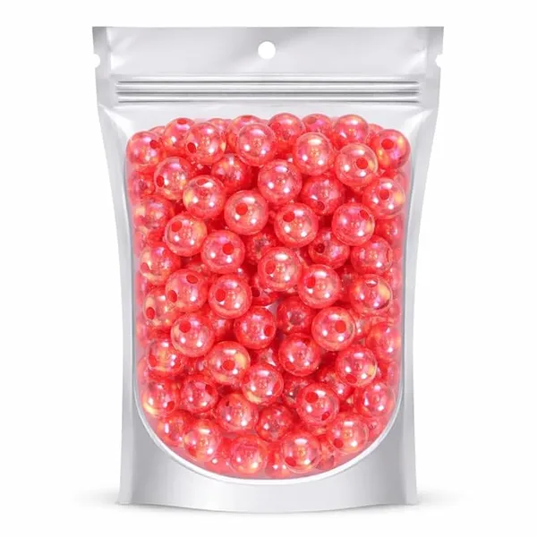 Ambitieux_800+_PCS_8mm_Rainbow_Shining_Round_Plastic_Beads_for_Jewellery_Making_|_DIY_Craft_Beads_for_Bracelets,_Necklaces_&_Art_Projects_|_Birthday_Gift_for_Girls_&_Kids_(4ÃƒÂ¢Ã¢â€šÂ¬Ã¢â‚¬Å“12_Years)_(Red)